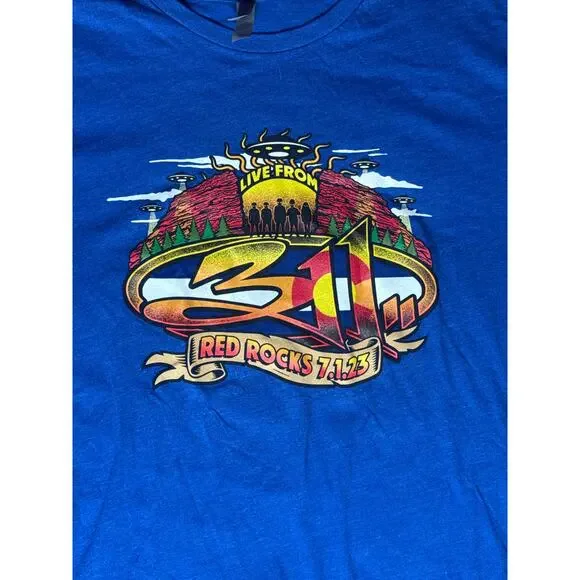 311 Live From Red Rocks 2023 Tour T-Shirt Morrison CO July 1st XXL Band Tee - Picture 2 of 7